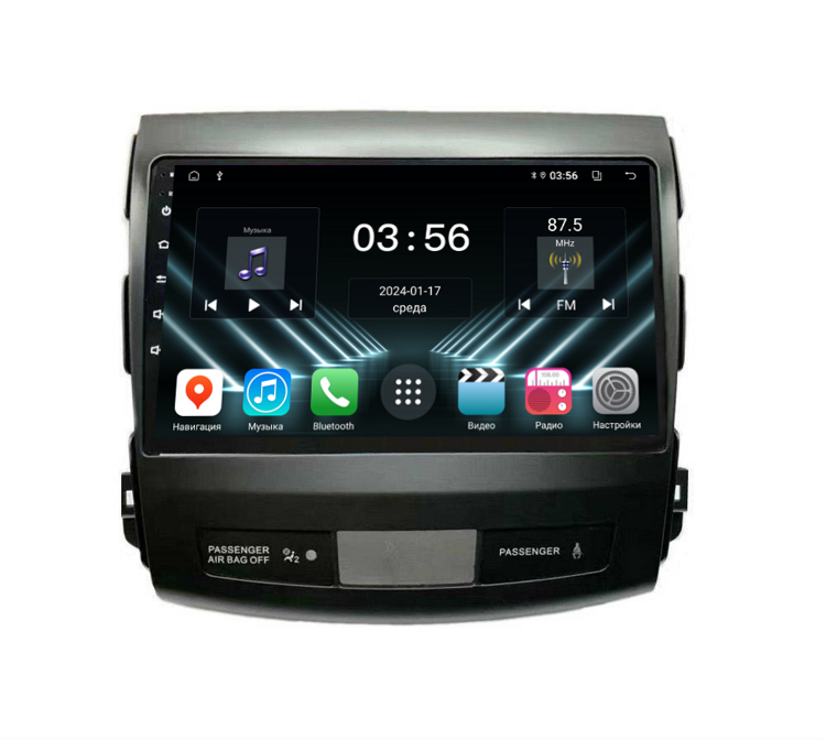 Штатная магнитола KM PRO DX для Mitsubishi Outlander XL (2006-2012), Citroen C-Crosser (2007-2012), Peugeot 4007 (2007+) 4/64 на Android