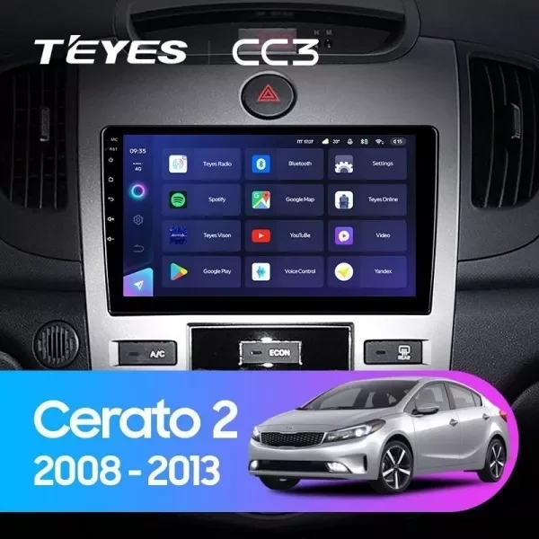 Штатная магнитола Teyes CC3L 4/32 Kia Cerato 2 TD (2008-2013)