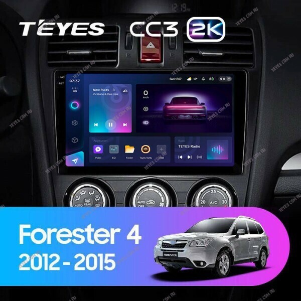 Штатная магнитола Teyes CC3 2K 4/64 Subaru Forester 4 SJ (2012-2015)