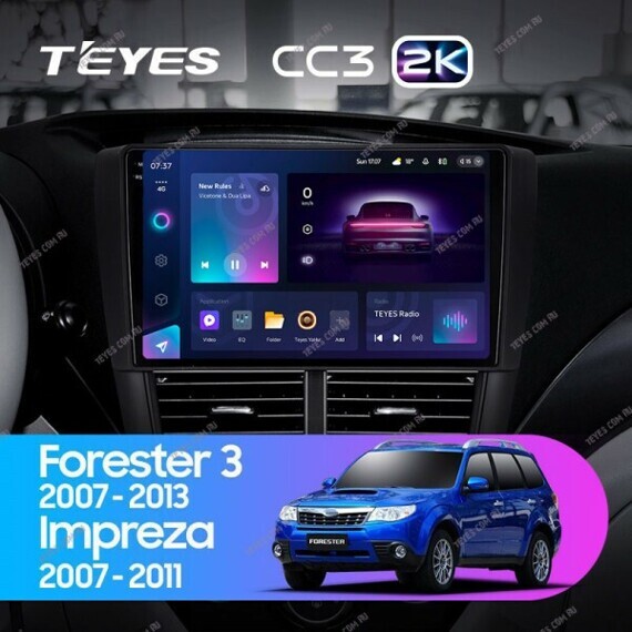 Штатная магнитола Teyes CC3 2K 4/64 Subaru Forester 3 SH (2007-2013)