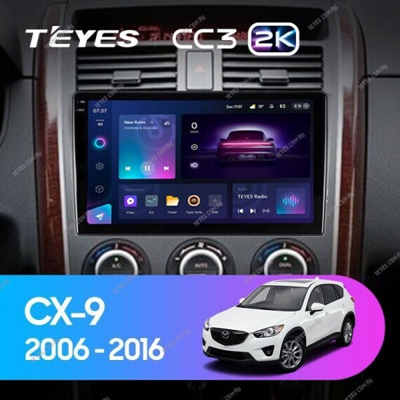 Штатная магнитола Teyes CC3 2K 6/128 Mazda CX-9 TB (2006-2016)