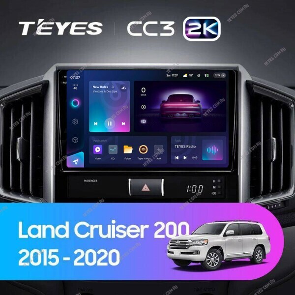 Штатная магнитола Teyes CC3 2K 4/32 Toyota Land Cruiser 200 (2015-2018)