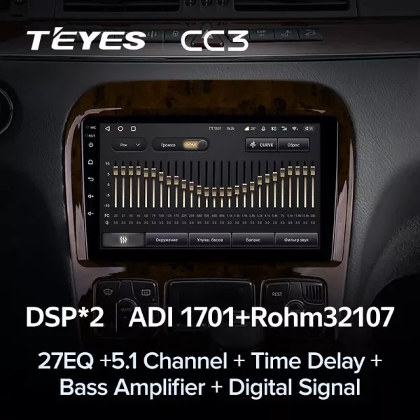 Штатная магнитола Teyes CC3L 4/32 Mercedes Benz S-Class W220 VV220 (1998-2005)