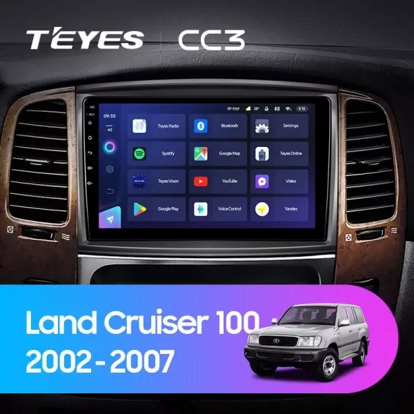 Штатная магнитола Teyes CC3L 4/32 Toyota Land Cruiser LC 100 (2002-2007)