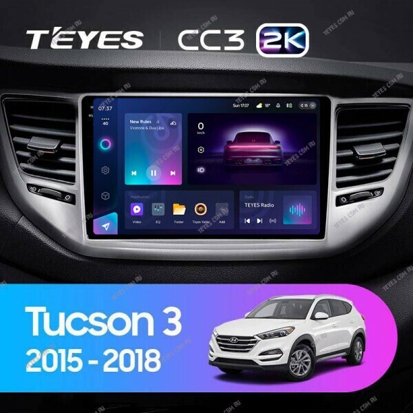 Штатная магнитола Teyes CC3 2K 4/64 Hyundai Tucson 3 (2015-2018)