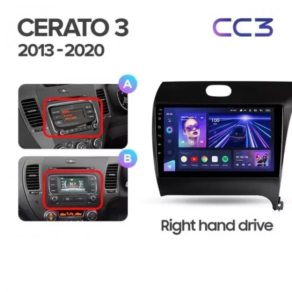 Штатная магнитола Teyes CC3L 4/32 Kia Cerato 3 YD (2013-2017)