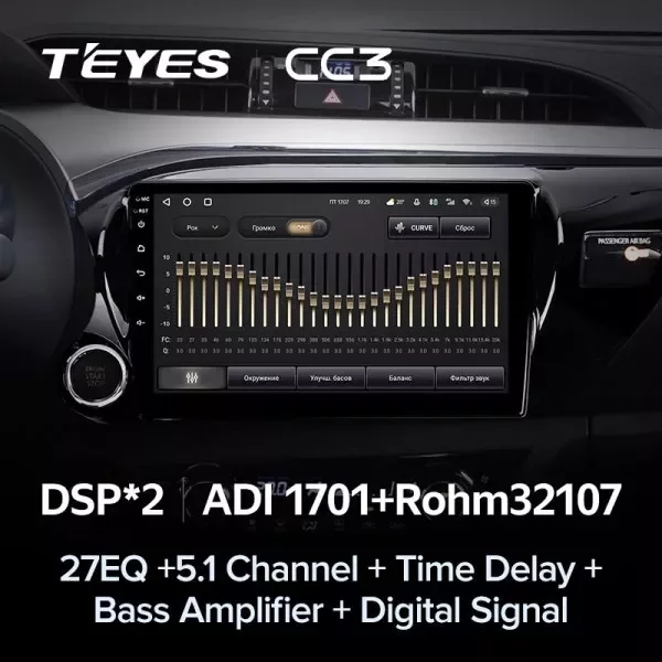 Штатная магнитола Teyes CC3L 4/32 Toyota Hilux Pick Up (2015-2020)