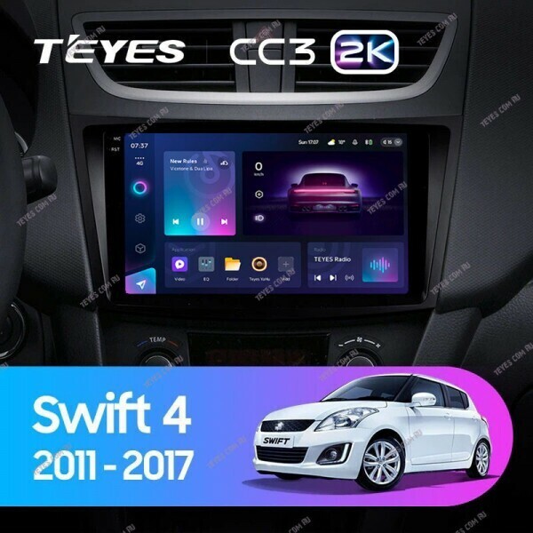 Штатная магнитола Teyes CC3 2K 4/32 Suzuki Swift 4 (2011-2017)