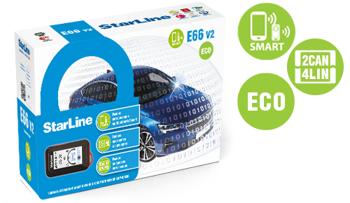 Автосигнализация StarLine E66 V2 BT ECO 2CAN+4LIN