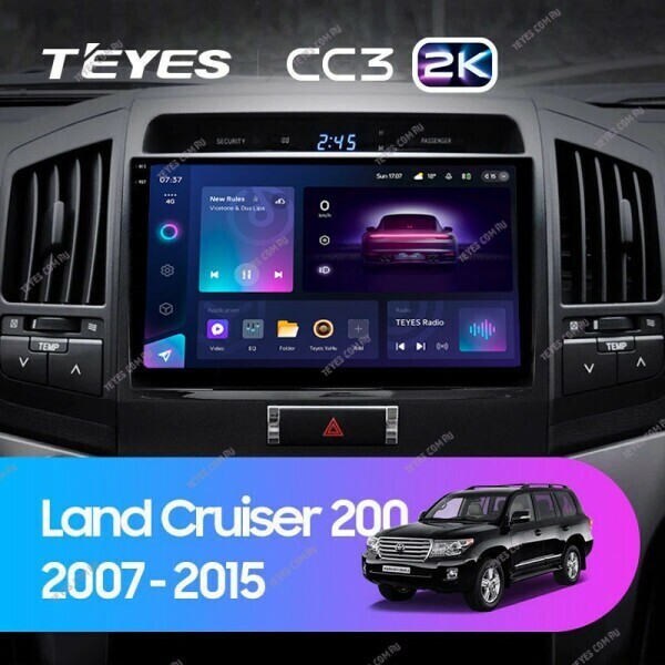 Штатная магнитола Teyes CC3 2K 4/32 Toyota Land Cruiser 200 (2007-2015)