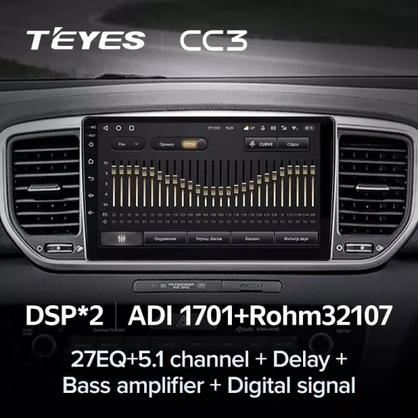 Штатная магнитола Teyes CC3L 4/32 Kia Sportage 4 QL (2018-2020)